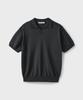 Beulaendideu Solid Open Collar Half Knit [Graphite]