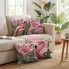 1/4pcs Tropical Flamingo Throw Pillow Covers Pink Jungle Botanical Decorative Pillow Cases for Home Sofa Bedroom Living Room