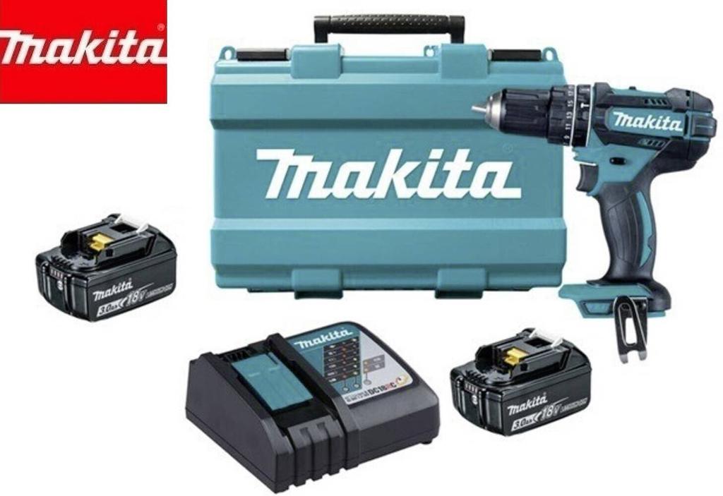 Ударный шуруповёрт Makita DHP482DHP482RFE + 2 x 3 Ah + Зарядное устройство