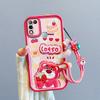 KEYSION Shockproof Case for Infinix Hot 11 Play with Lanyard Silicone Cute 3D Cartoon Doll Phone Cover for Infinix Hot 9 10 Play
