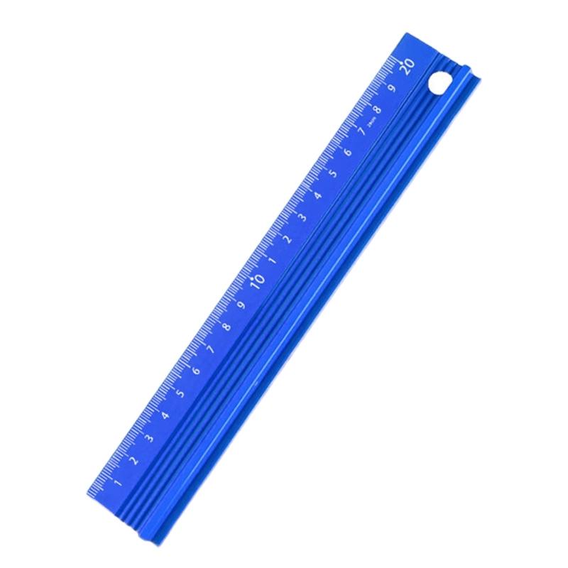 Strong Metal Ruler with Protective Edges Aluminum Straight Edges Ruler Ideal for Carpenter Designers & School Use