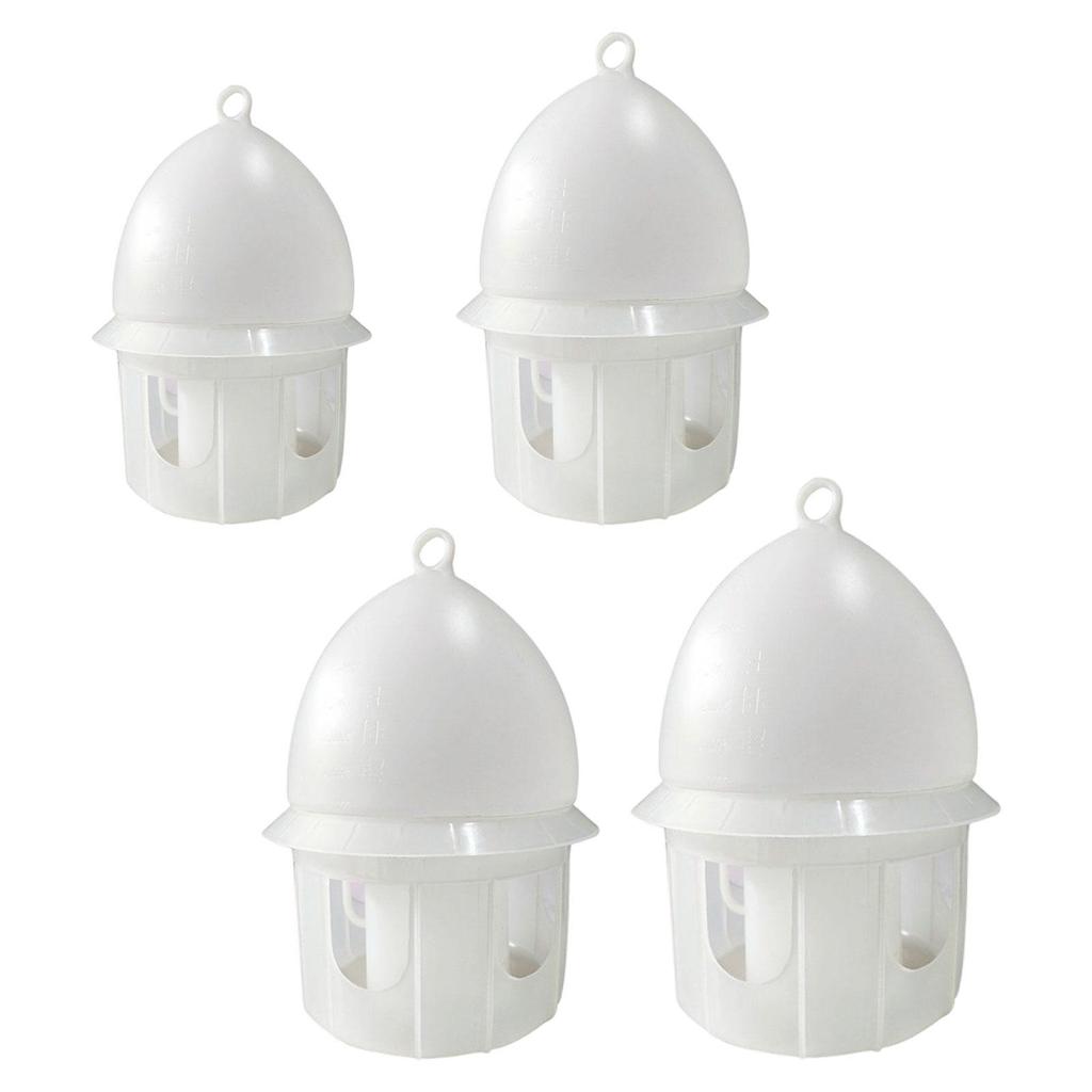 Pigeon Water Feeder Thickened Large Capacity Hanging Design Drinker Drinking Station for Chicken Dove Quail Parrot White