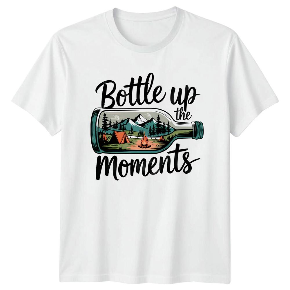 Bottle Up The MoUnisexts Camping Landscape Graphic Art TShirt S