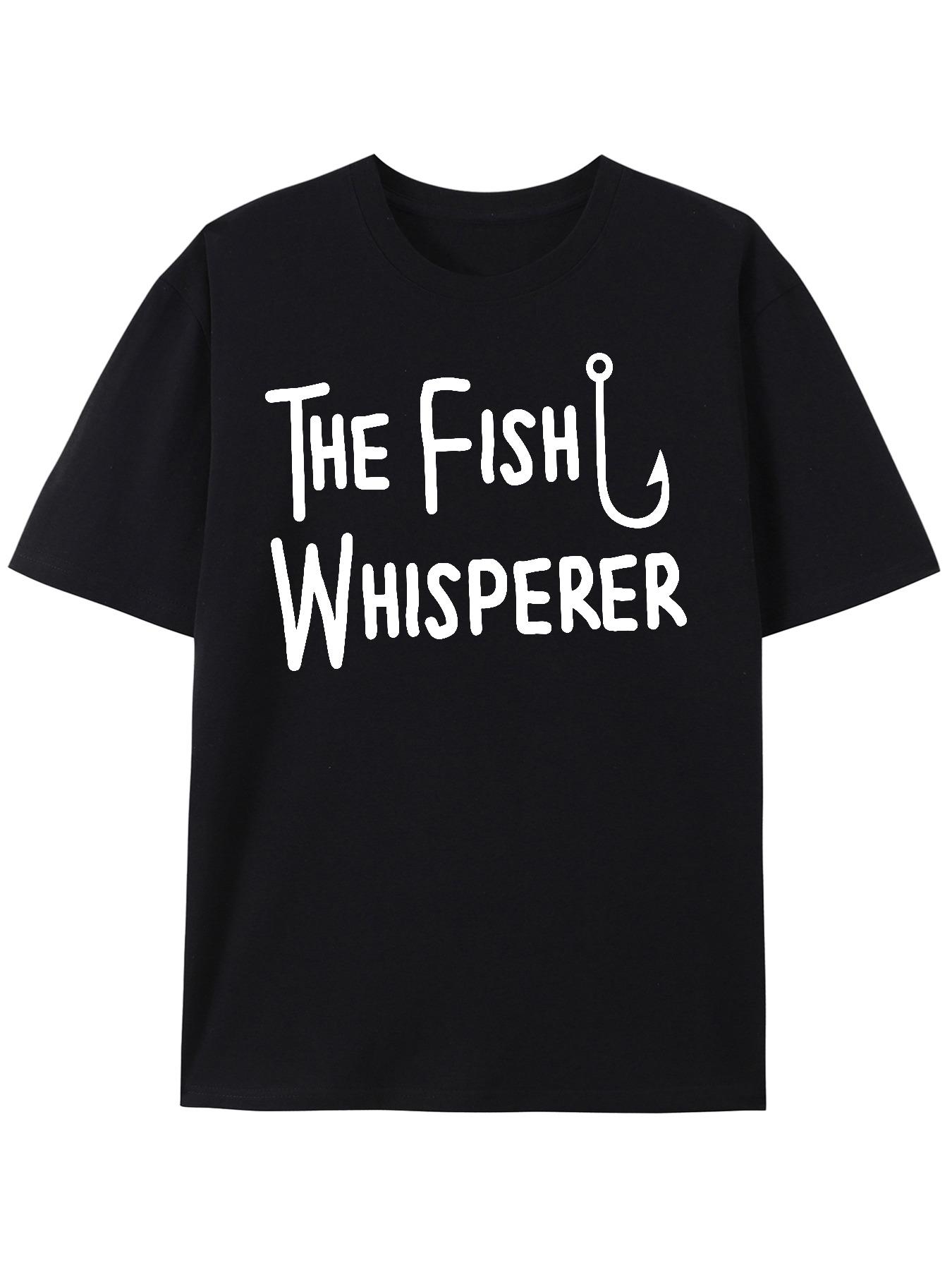 Vibrant Fish Whisperer Graphic Tee  Soft breathable casual short sleeve tee for men 2XL