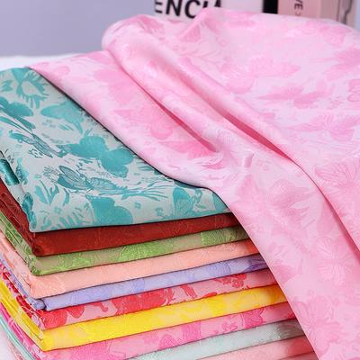 100x150cm Colorful Butterfly Jacquard Silk Satin Fabric for Sewing Ancient Costume Hanfu Tang Suit Horse Face Skirt Clothing