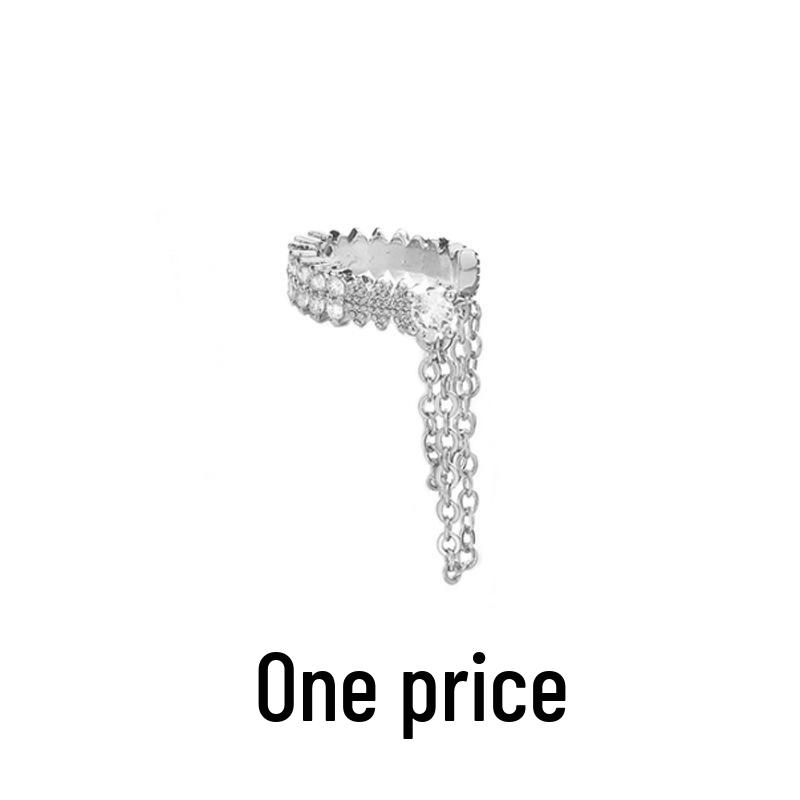 Zirkonový geometrický nepravidelný dvouvrstvý náušnicový klip: Unisex trendy kroucené náušnice, nevyžadují piercing.