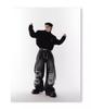 Men's American Retro Double Waist Ripped Patch Straight Jeans