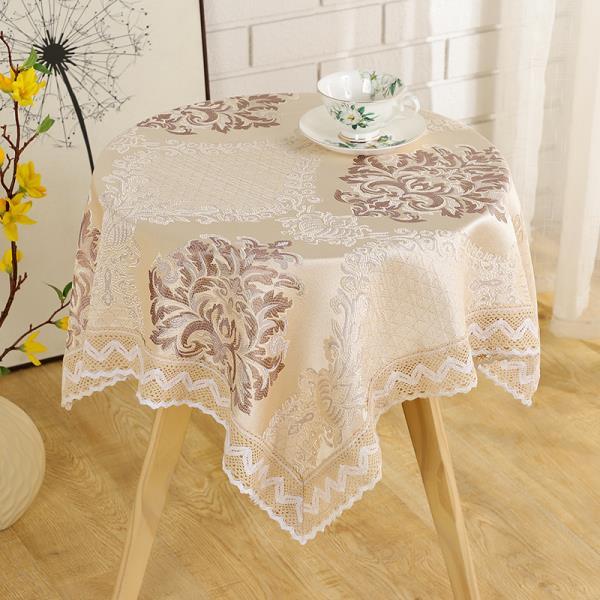 Household Minimalist Dining Table Cloth Countryside Style Small Round Table Cover Rectangular Floral Lace Universal Tablecloth