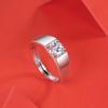 Nabest Ins Hot 925 Sterling Silver VVS Moissanite Diamond Ring Men Wedding Male Wedding Fine Jewelry Adjustable Mossanite Rings