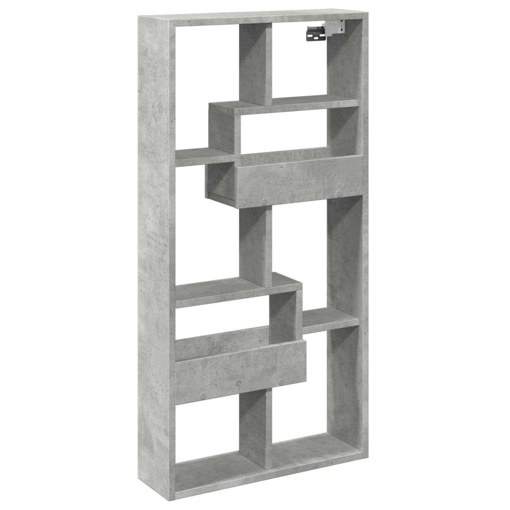 Wall Cabinet Concrete Grey 50x15x100 Cm Engineered Wood