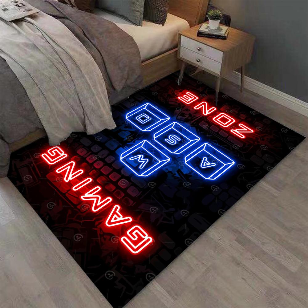 

Cartoon Gamer Game Gamepad Area Rug Carpet Rug for Living Room Kids Bedroom Sofa Kitchen Doormat Decor Child Non-slip Floor Mat 80*120cm