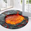 Round 3D Hole Rug Realistic Optical Illusion Floor Mat Machine Washable Non-Slip Bedroom Area Rug for Entrance Living Room