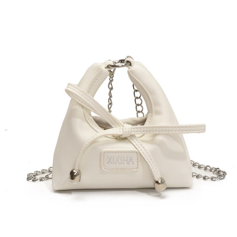Mini Pu Girl Chain Crossbody Bag With Butterfly Bow And Breathable Lightweight Design For Daily Use