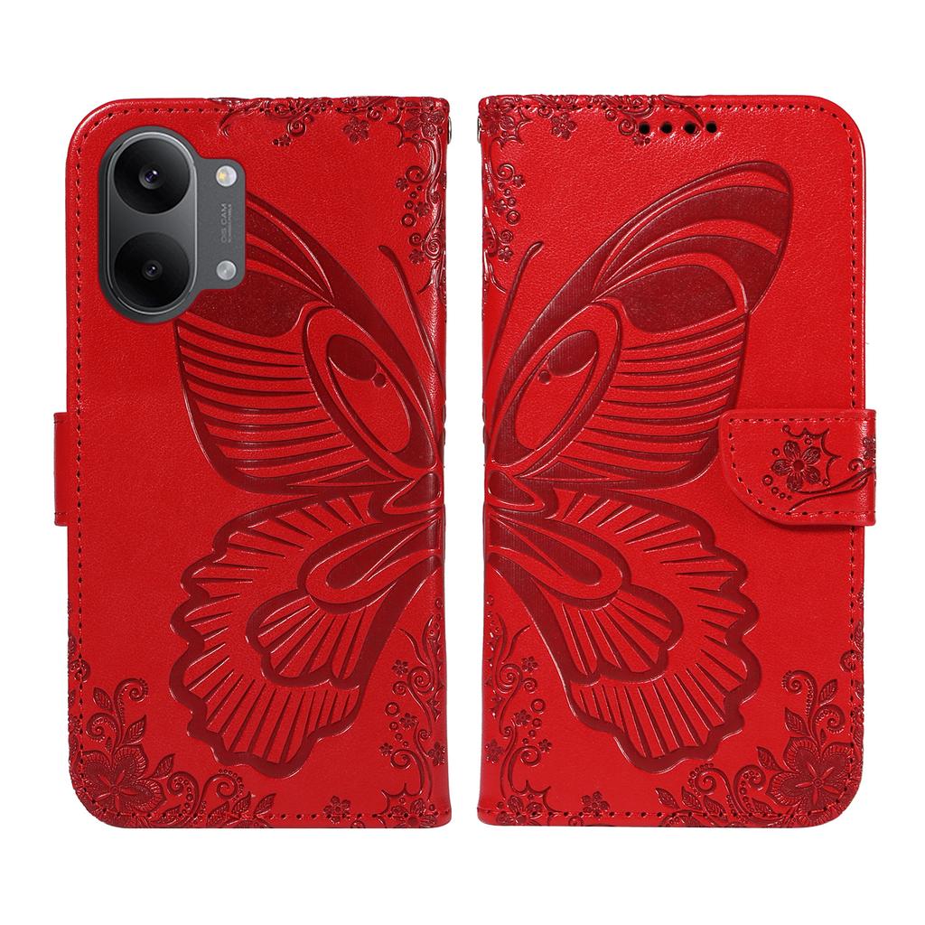 Flip Case for Poco X8 Pro Max 5G - Leather/PU, Red