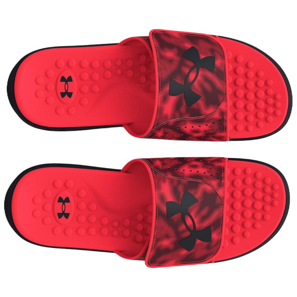 Under Armour Ignite Pro Graphic Strap Slide Black Red Men Sneakers 3026024-601