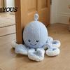 Antislip Deurhouder Pluche Octopus Decoratieve Deurstopper, Verzwaarde Stofstopper voor Huis Zachte Wig Kantoor, Zeedier Vloer met Lanyard Heavy Duty