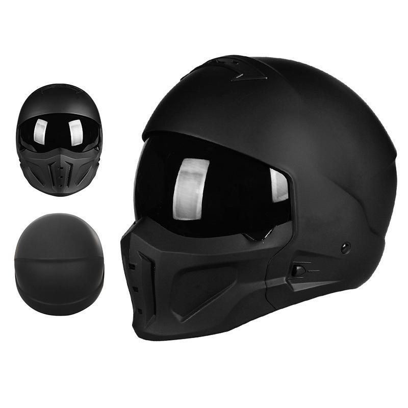 3C Certified Retro Full Face Electric Motorcycle Helmet for Men & Women - Four Seasons Half Helmet, Third Gen Scorpion Design