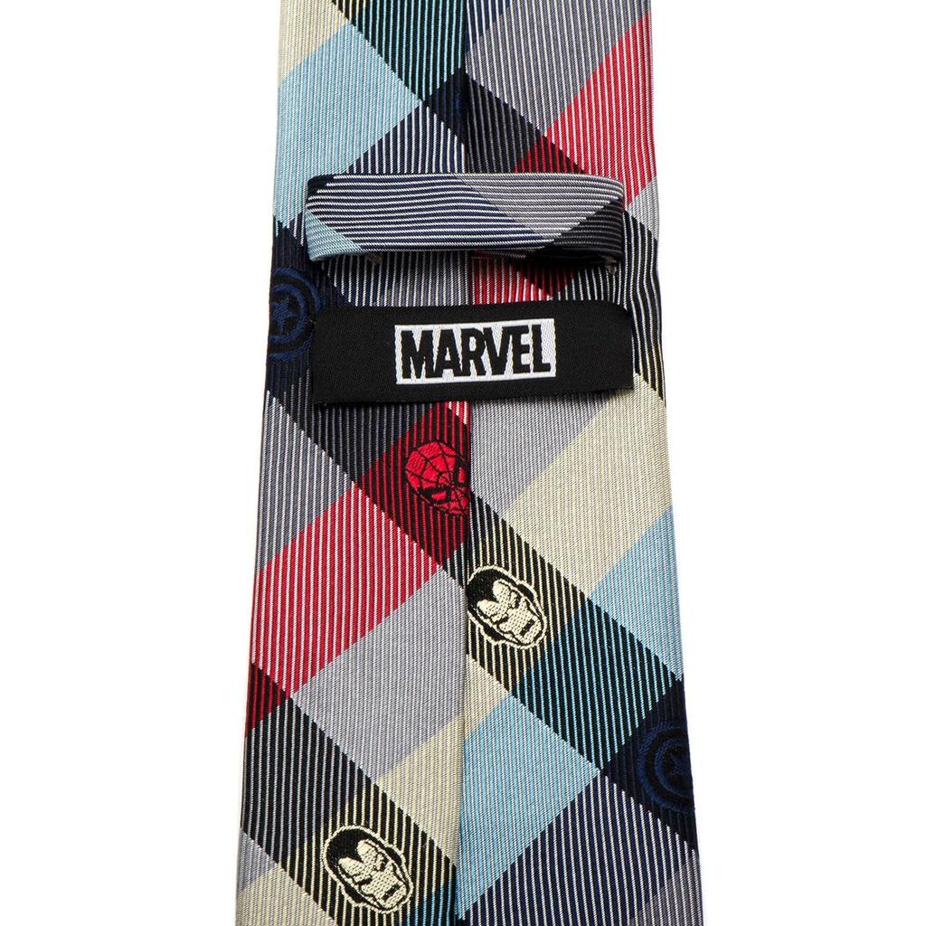 Marvel Hero Plaid Tie [Cufflinks] Mv-icnpld-rwb-tr