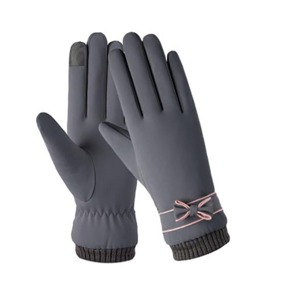 

Plush Women Waterproof Gloves Windproof Lady Skin-friendly Soft Gloves