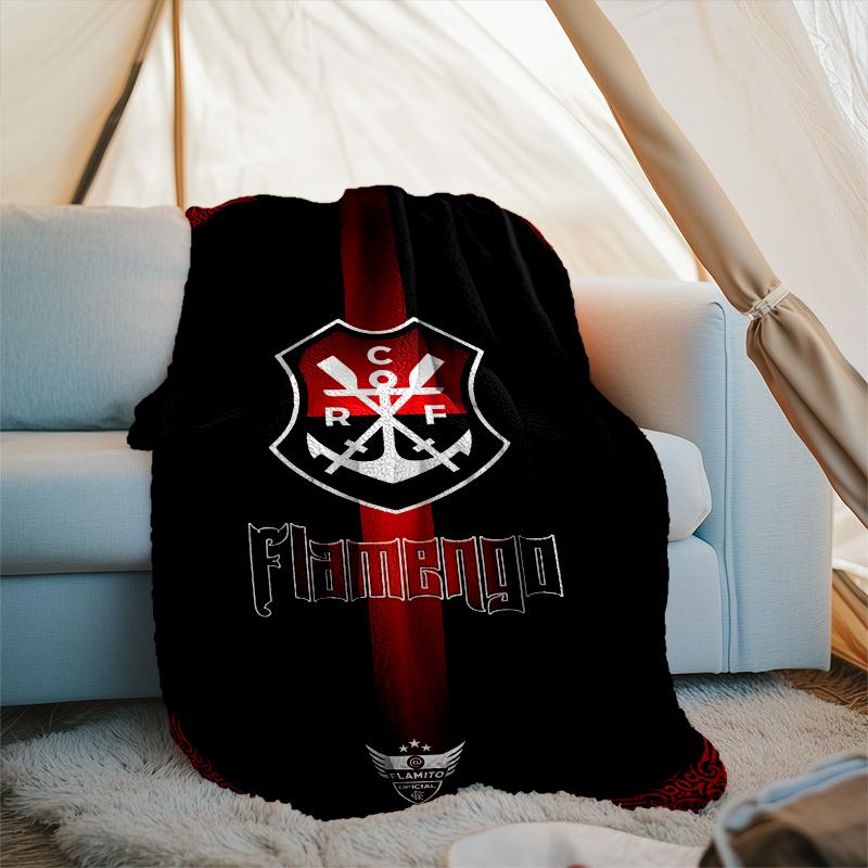 1PC CR Flamengo Printed Soft Flannel Blanket Throw for Adult Bedroom Living Room Sofa Camping Travel Fan Gifts Christmas Gifts