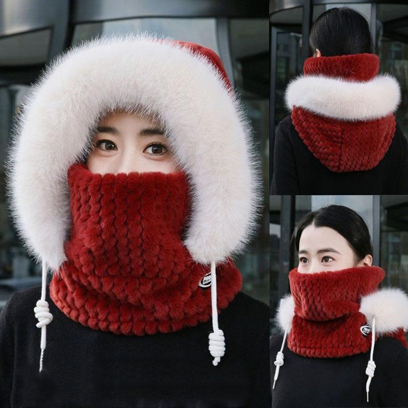 Зимняя русская утепленная шапка-маска для лица из флиса с ушными клапанами, шапка-ушанка для велоспорта, катания на лыжах, холодной погоды, ветрозащитная, термозащитная красный