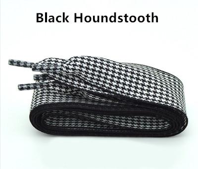2,5 cm Britischer Stil Gitter Schnürsenkel Damen Herren Druck Sport Lässig Basketball Schwarze Weiße Schuhbänder