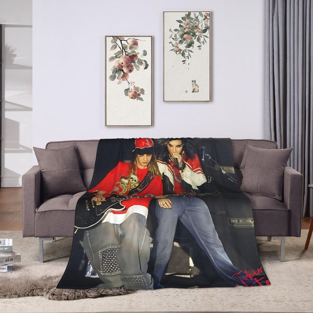 Tom kaulitz Bill Kaulitz  Flannel Blanket  Soft Warm Throw Blanket for Bedroom Camping Fluffy Bedspread Sofa Bed Cover