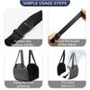 Removable Pad Outdoor Foot Hammock Comfortable Adjustable Strap Portable Footrest Flannel Mesh Leg Comfort Mat Car Essential
