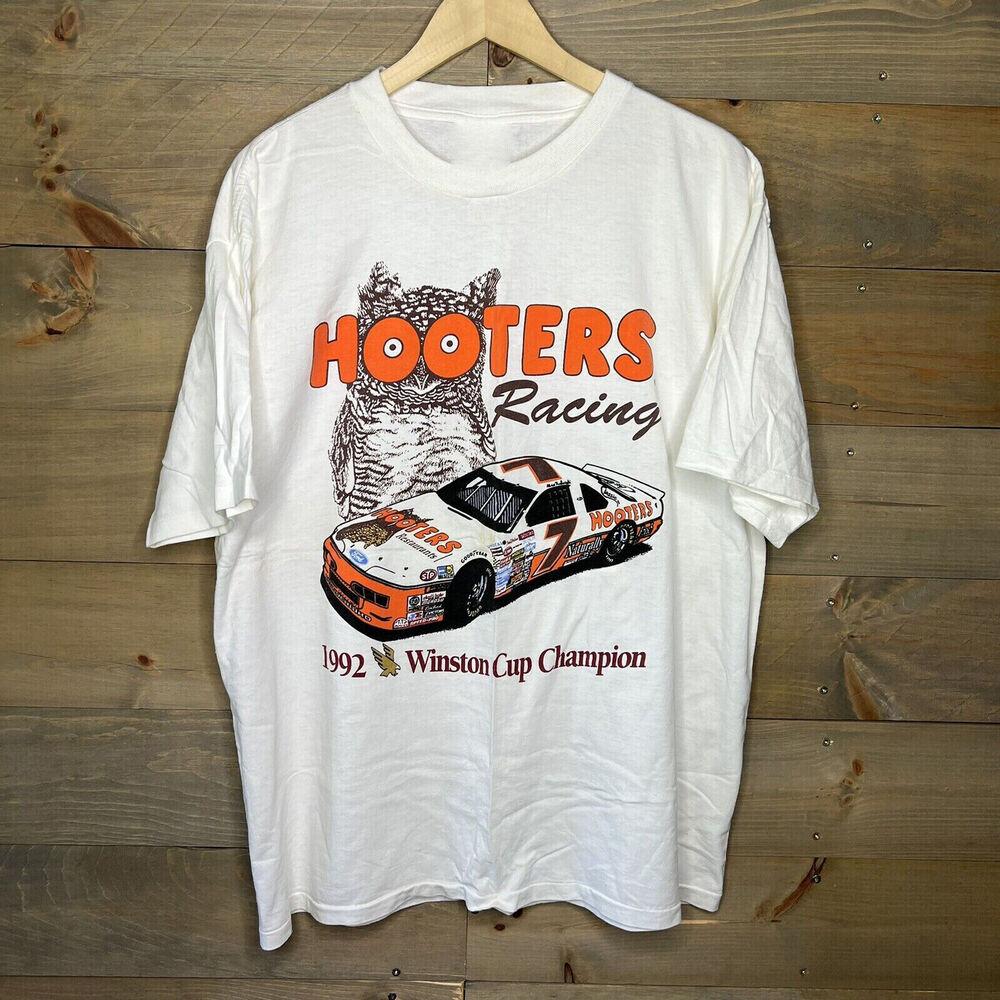 

Hooters Racing 1992 Winston Cup Cham.Pion White T-Shirt Tops Tee 3XL