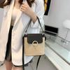 Malá slaměná taška kbelík pro ženy letní crossbody tašky ratanová plážová dámská cestovní kabelka a taška přes rameno