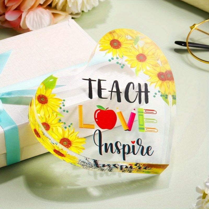 "Lär Kärlek Inspirera" Minne - Akryl Uppskattningsgåva för Utbildare & Sjuksköterskor
