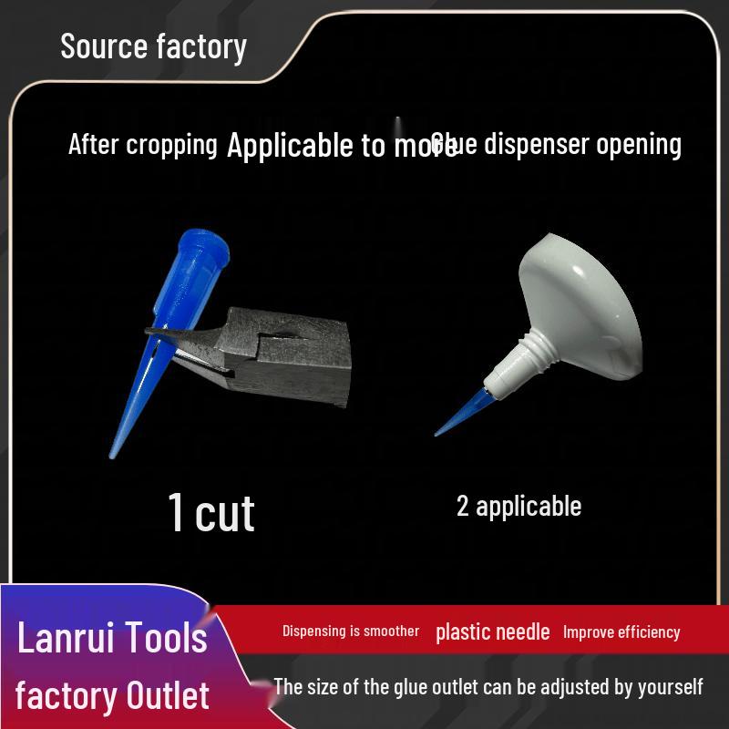 Plastic Needle Tip Glue Dispensing Nozzle - Snap-on Rotating Conical Design