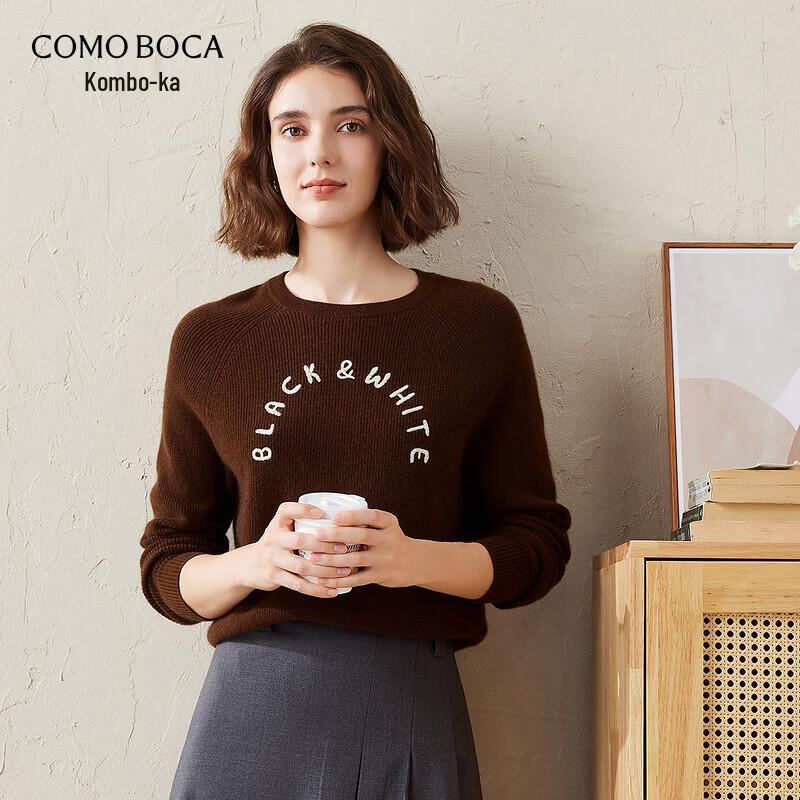 

Women s Thick Cashmere Sweater with Letter Embroidery 2XL