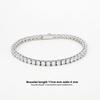 Titanium Steel Tennis Chain Bracelet, Zircon Premium Feeling Full Diamond Single Row Diamond Hip-hop Men's Bracelet Does Not Fade