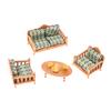 1:12 Dollhouse Miniature Dining Table Chair Sofa Tea Table Tv Cabinet Set Model Doll Furniture Decor Micro Scene Prop Toy