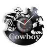 Wild West Cowboy Wall Clock Horse Rider Vinyl Record Wall Clock Western Home Decor Rodeo Horse Riding Cowboy Vintage Clock Watch