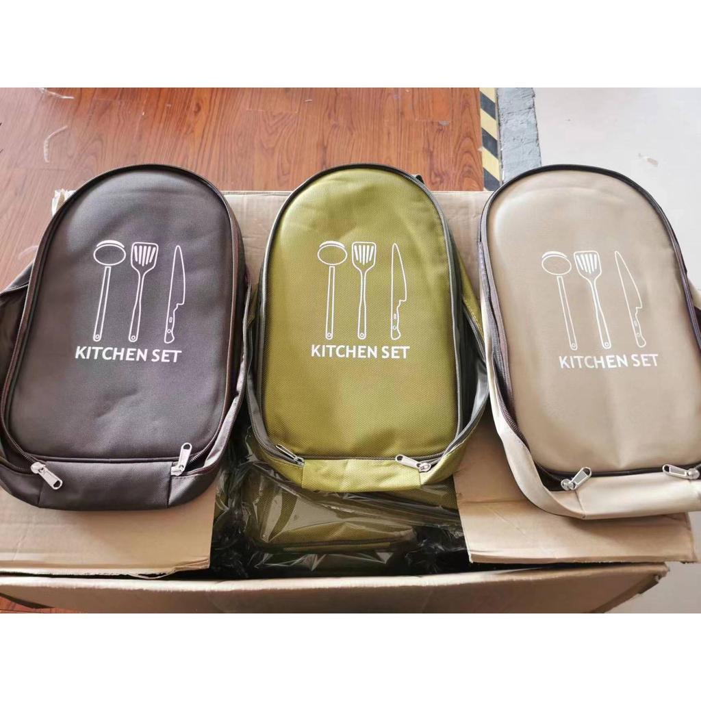 Concave-Convex Portable Camping Cookware Storage Bag for Cutlery and Kitchenware