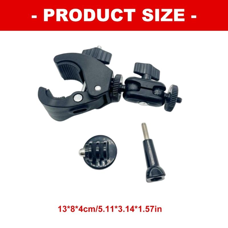 Universal 1/4Inch Screw Compatible Action Camera Holder for Action Cameras on Bikes Featuring Adjustable Rotation
