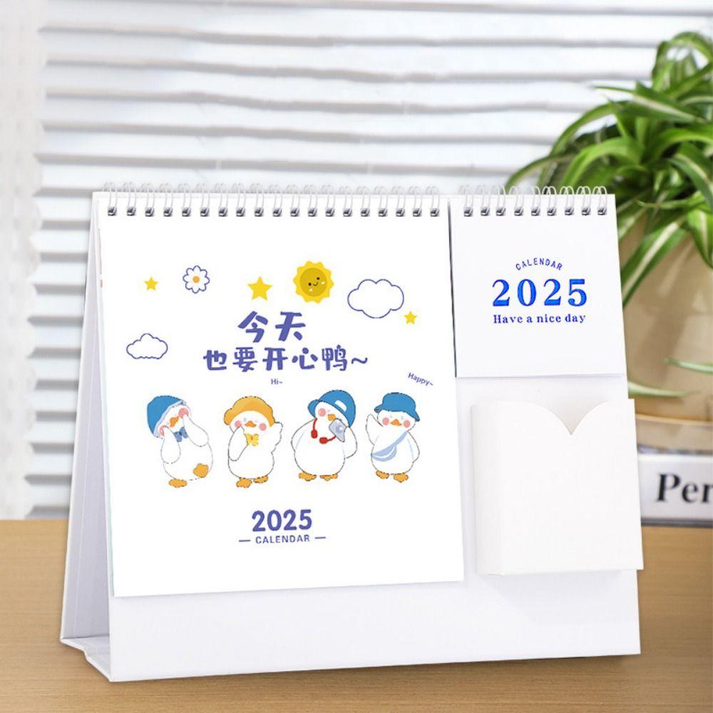 Simple Agenda Planner Scheduler Standing Flip Calendar Gift 2025 Desk Calendar  Home Decoration