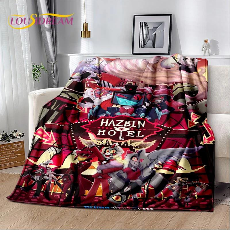 2026 H-Hazbin Hotel Charlie Cartoon Soft Blanket,Soft Throw Blanket for Home Bedroom Bed Sofa Picnic Travel Cover Child Gift