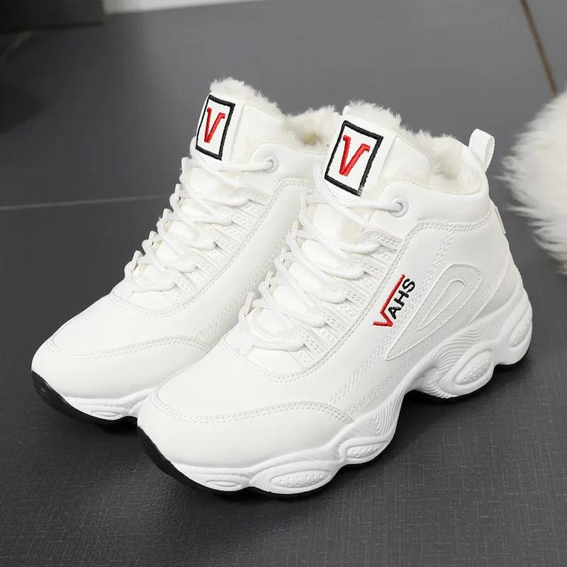 

2024 Осень Зима Новые Женские Плюшевые Теплые Ботильоны Нескользящая Мягкая Подошва Зимние Ботинки Женские Удобные Платформы Хлопковые Туфли Кроссовки 41