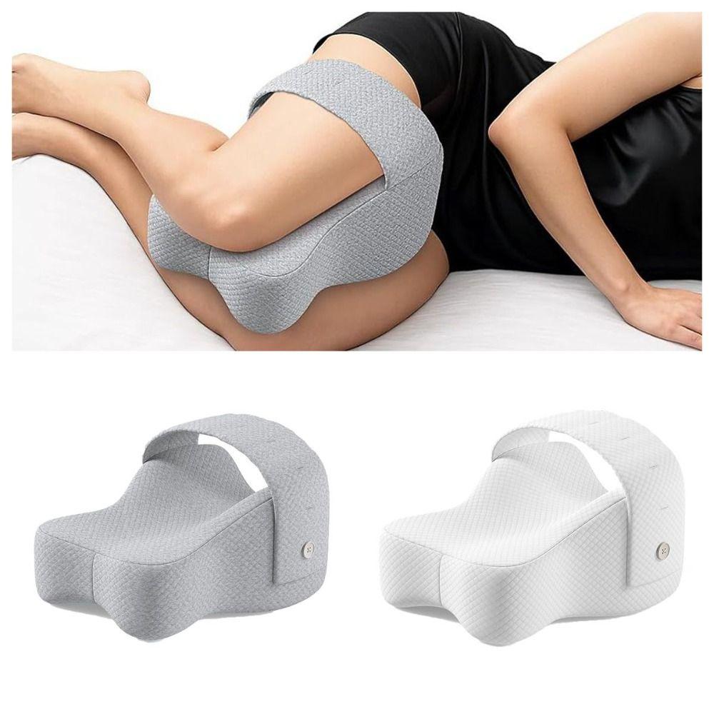 Solid Color Knee Pillow Adjustable Strap Leg Positioning Pillow  Relieves Hip and Leg Pain