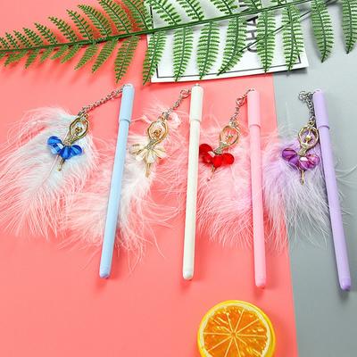 Gelstift Kawaii Federanhänger Neutrale Stifte für Schule Geschenk Schreiben Bürobedarf Schreibwaren Neuheit Schreibwarenartikel