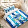 Custom Name Bedding Set 3 PiecesWarrington Wolves FC Print Duvet Cover + 2 Pillowcases Soft Bed Decor