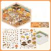Cat Garden Miniature Scene 3d Landscaping Stickers Diy Cabin Scene Stacking And Pasting Hand Account Sticker Gift