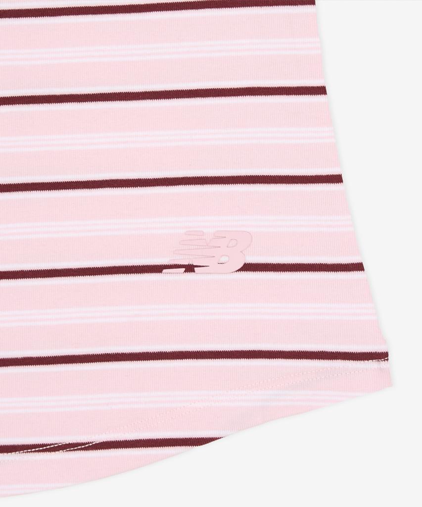 Nyuballanseu Nbneg2W442 / Women Essential Fitted Striped Short Sleeve Tee (Pink)