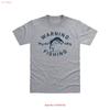 Warning Talking Fishing T Shirt Vintage Washed Breathable Soft Streetwear Unisex Stretched Homme Designer Clothes Versatile
