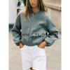 Fall New Women's Clothing French Round Neck Zipper Soft Pilot Jacket Outwear 3046070 3046264