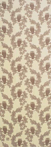 Dyeing Anbo Hand Towel On a Authentic Dyed Cotton Made In 35cm X 100cm "Owl Branch, Brown" 100% Tokuoka, Japan,