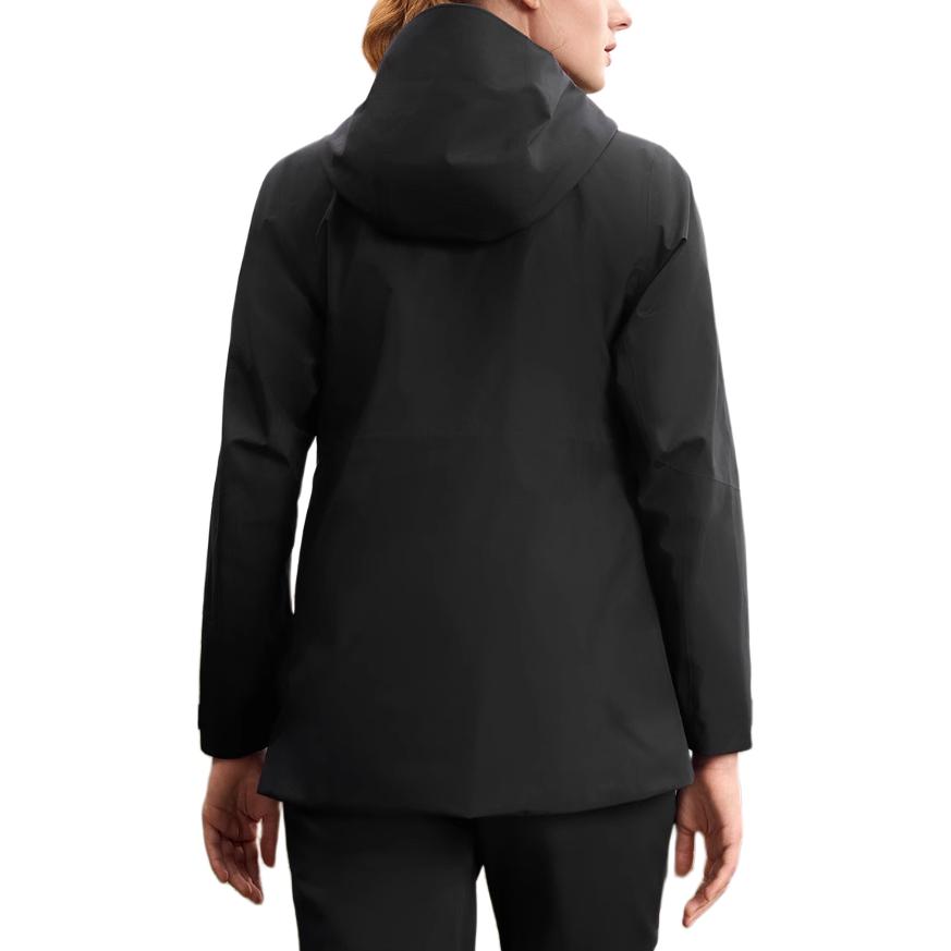 Fila Warm Versatile Hooded Jacket Two-Piece Set Women Tops Deep-Black A11W517706FBK